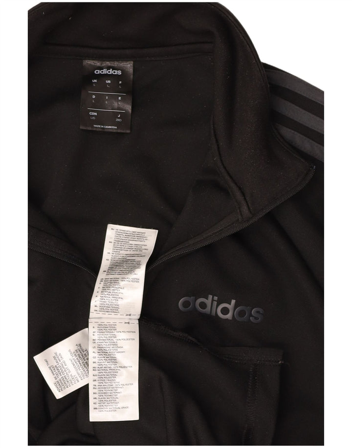 Męski dres ADIDAS Climalite z zamkiem błyskawicznym, duży, czarny