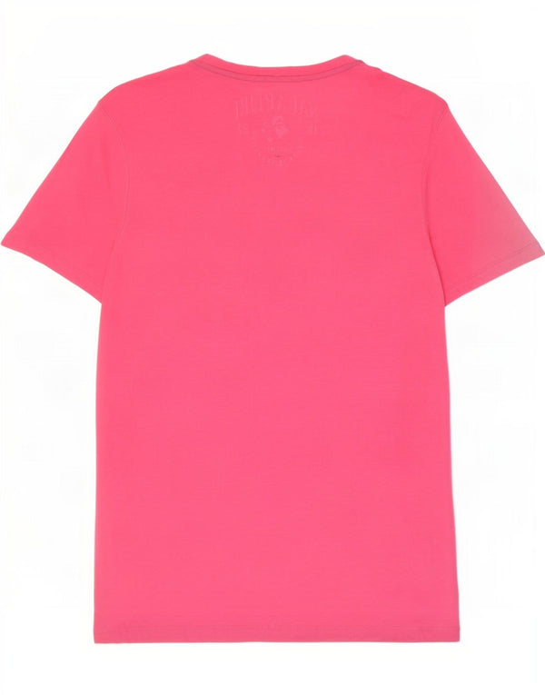 Męski T-shirt z grafiką Napapijri, duży, różowy