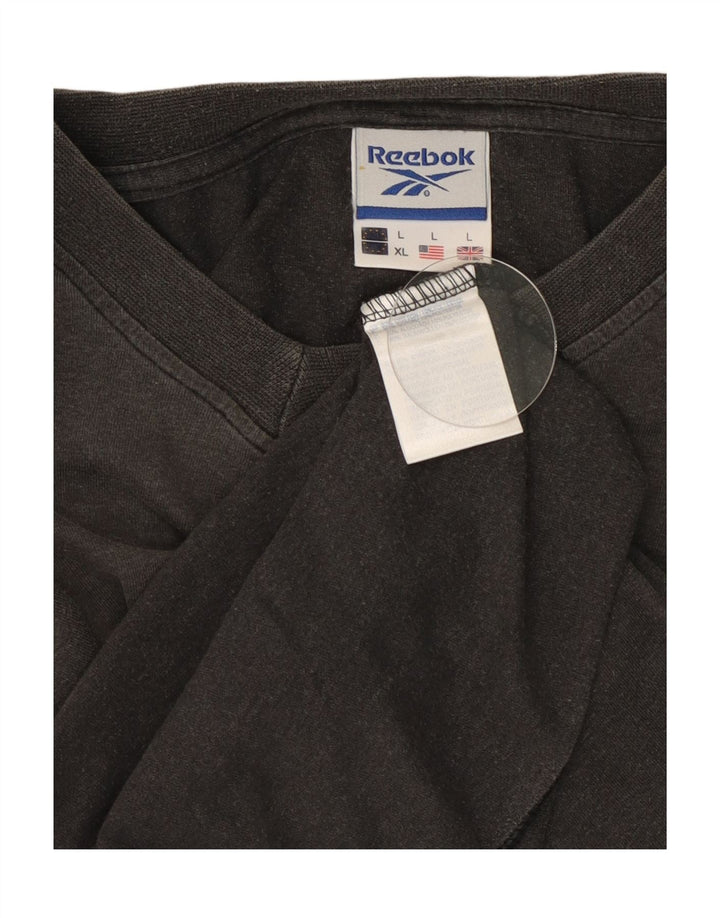 Męska koszulka Reebok, duża, szara, bawełniana