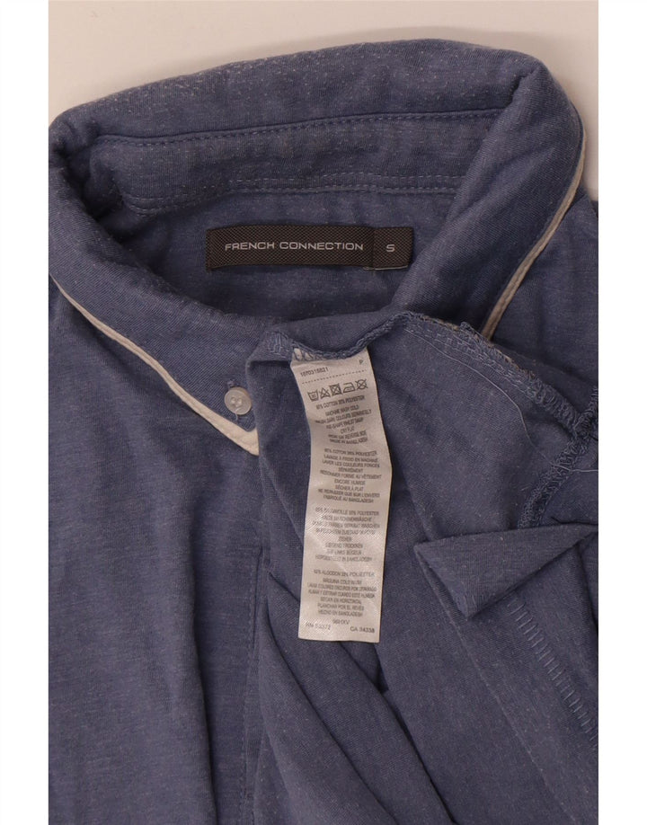 Męska koszulka polo French Connection, mała, niebieska, bawełniana