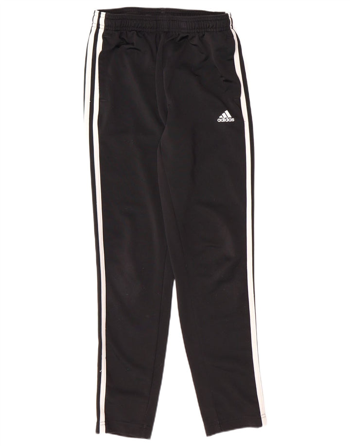 ADIDAS Boys Tracksuit Trousers 11-12 Years  Black Polyester