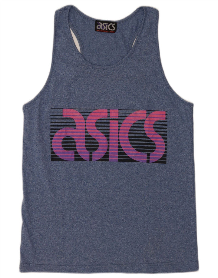 Męska kamizelka z grafiką Asics XL, niebieska, bawełniana
