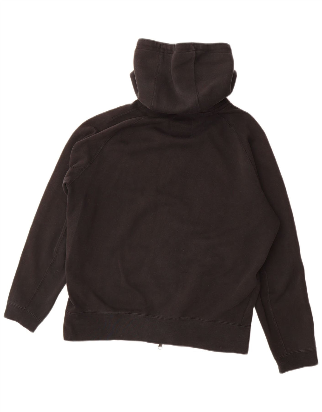 NIKE Mens Zip Hoodie Sweater Medium Black Cotton
