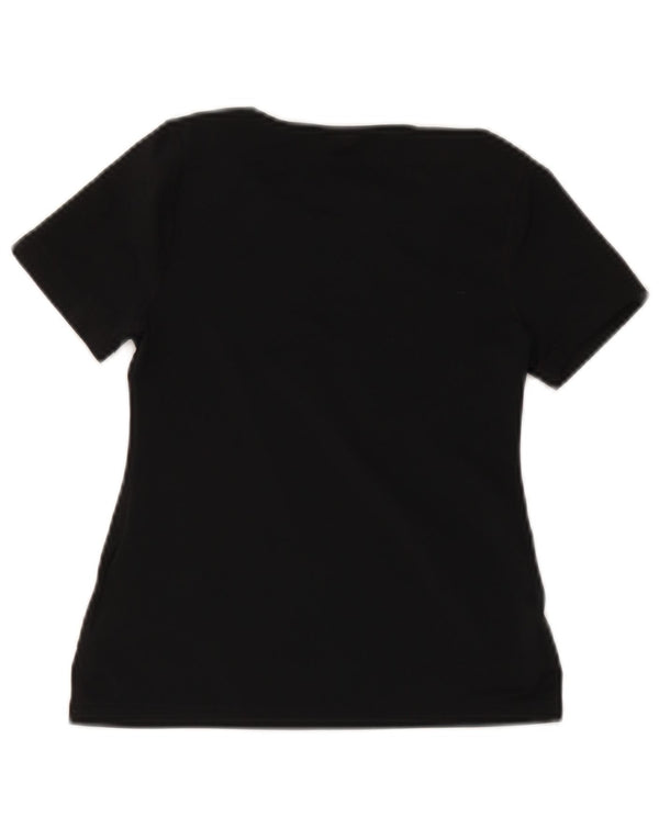 Dziewczęca koszulka Nike Dri Fit z grafiką, 8-9 lat, mała, czarna, poliester