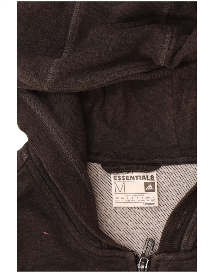 Damski sweter ADIDAS Climalite z kapturem i zamkiem, UK 12/14, średni czarny, bawełniany