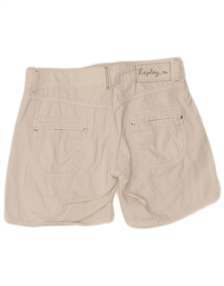 Damskie spodenki na co dzień Replay W30 Medium White