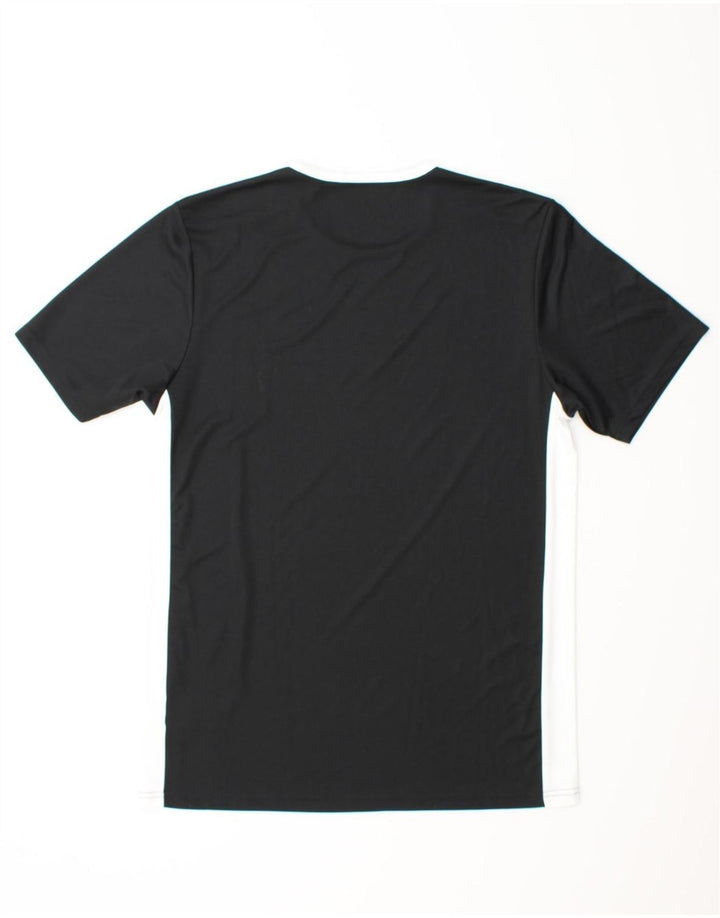 ADIDAS Mens Aeroready T-Shirt Top Medium Black Colourblock Polyester Vintage Adidas and Second-Hand Adidas from Messina Hembry 