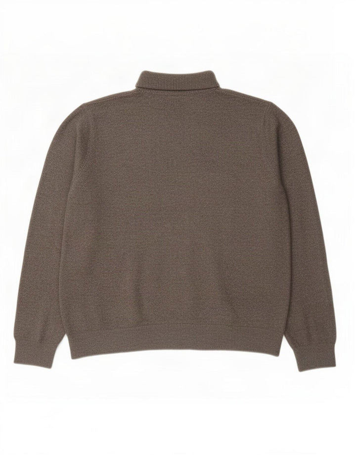 Marks & Spencer Damski sweter z golfem, UK 14, średni szary poliester