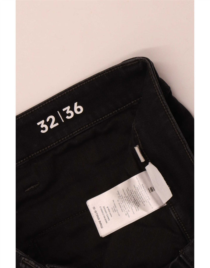 Męskie jeansy slim G-Star W32 L36 Czarna bawełna