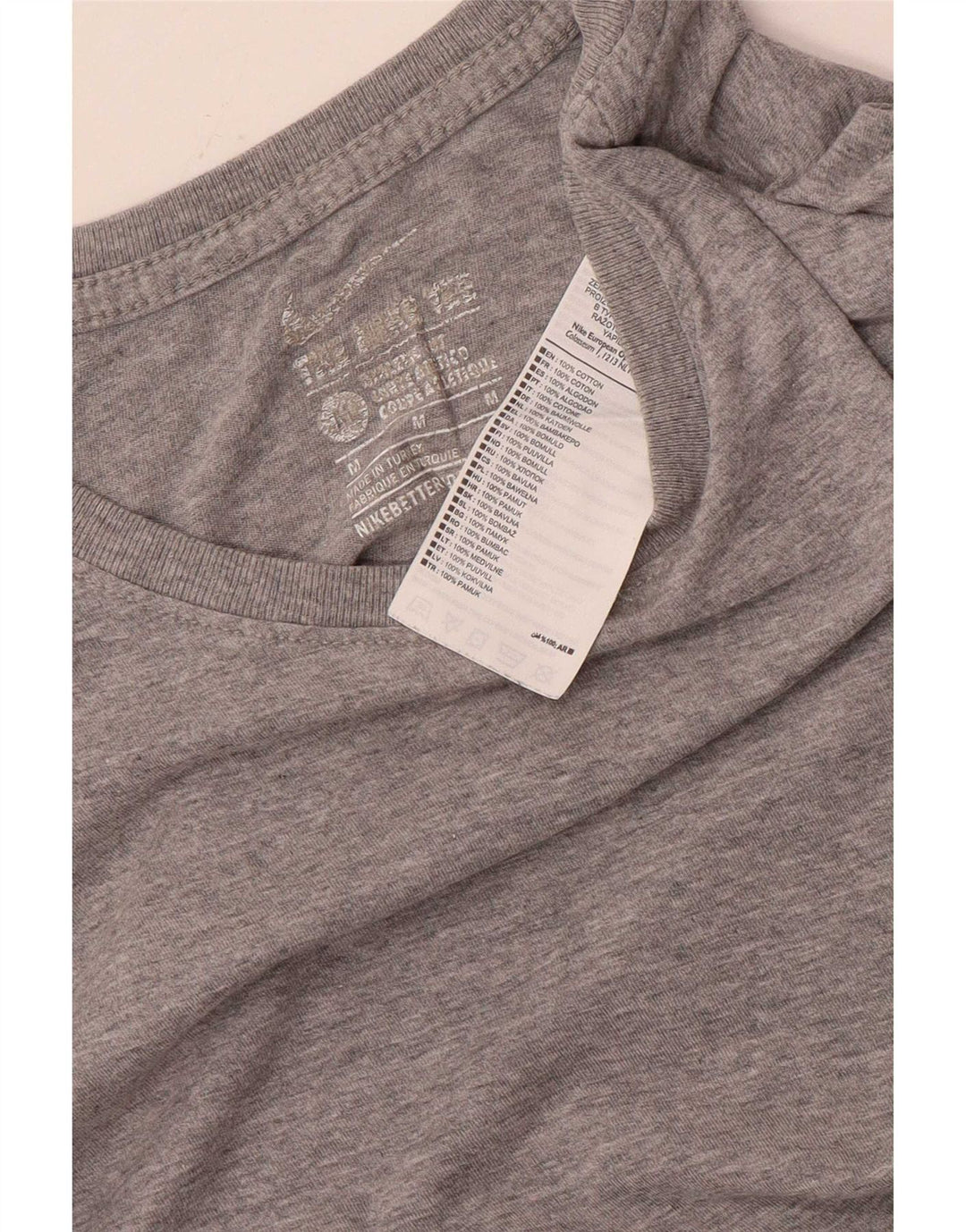 Męski T-shirt Nike o kroju sportowym, średnioszary, bawełniany