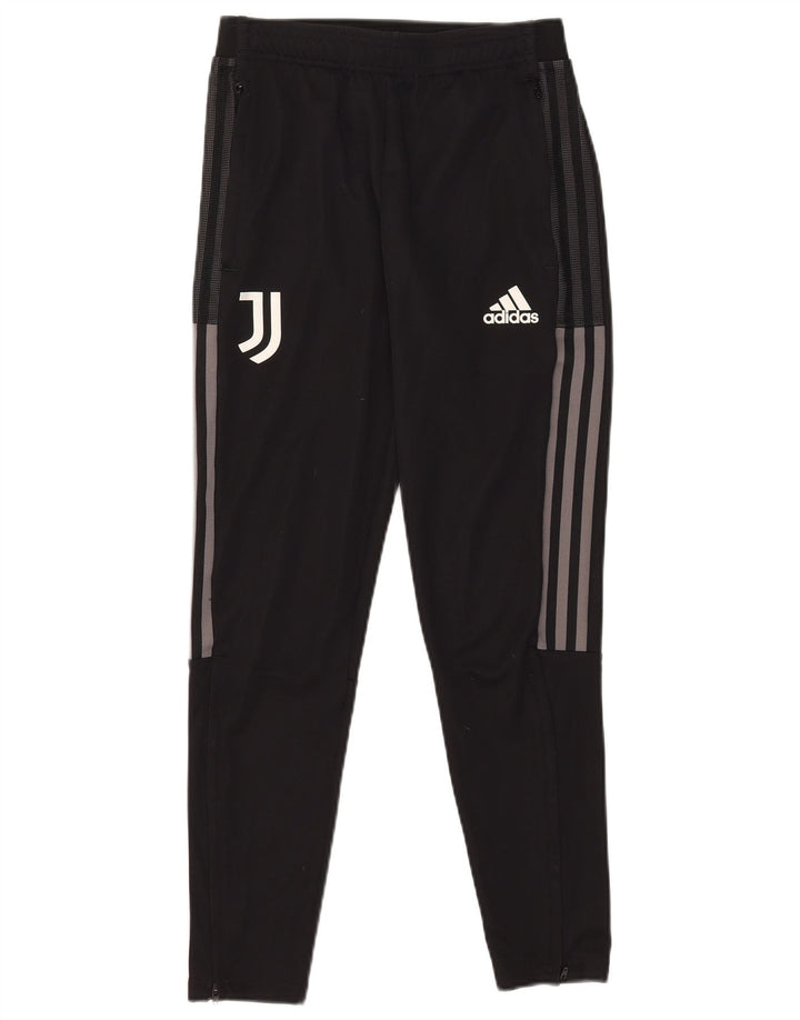 Męskie spodnie dresowe Adidas Juventus, małe, czarne, poliestrowe