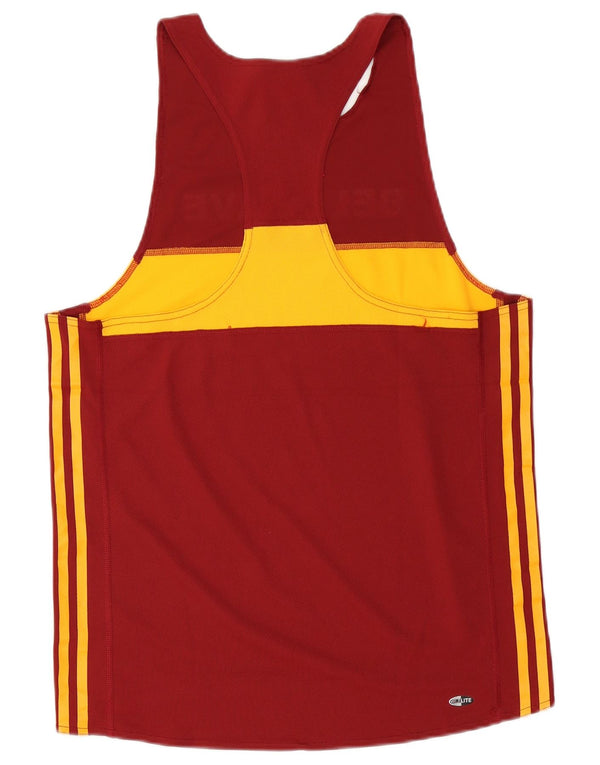Męska kamizelka Adidas Climalite Graphic Top UK 40/42 Średni bordowy blok kolorów