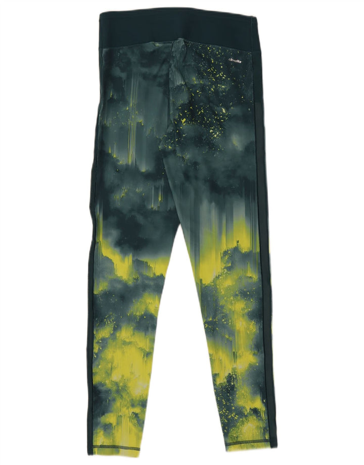 Damskie legginsy Adidas Climalite UK 8/10 Small Green Tie Dye