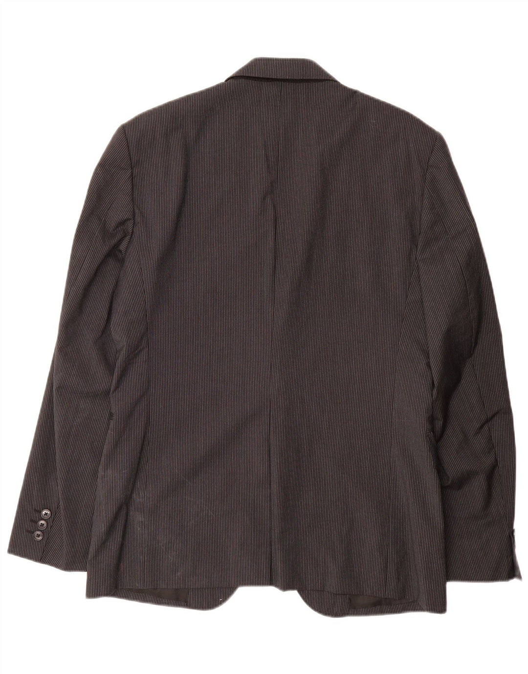 RICHMOND Mens 2 Button Blazer Jacket IT 52 XL Black Pinstripe Wool