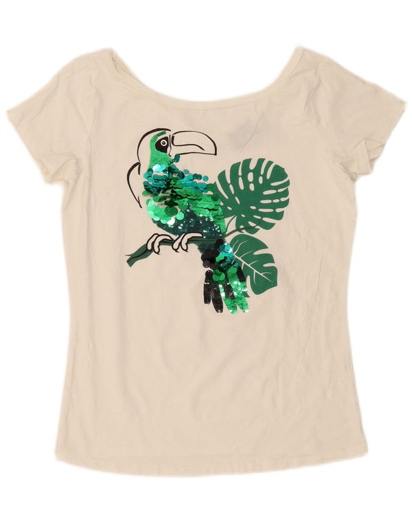 Damska koszulka graficzna Liu Jo Top UK 14, średnia biel