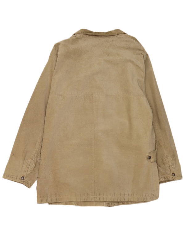 Nazareno Gabrielli Damski oversize'owy zamszowy płaszcz IT 40 Small Beige
