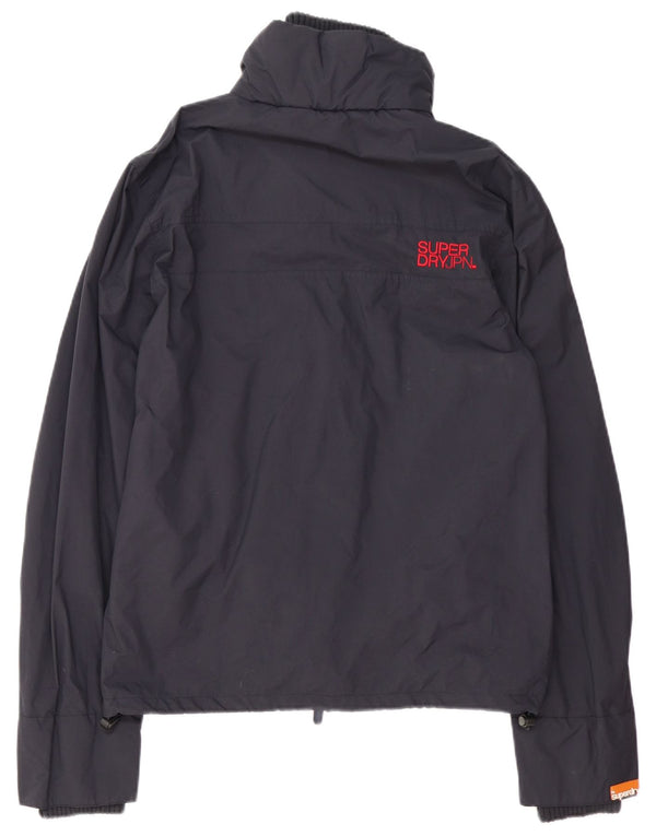 Męska kurtka przeciwdeszczowa Superdry UK 36, mała, granatowa, poliestrowa