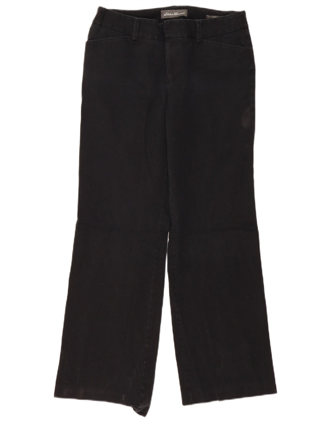 Damskie spodnie typu bootcut Eddie Bauer US 8 Medium W30 L30 Czarna bawełna