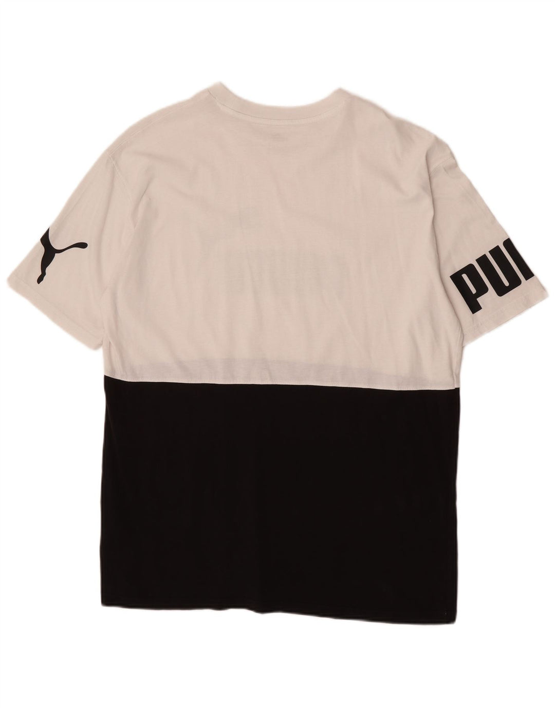 Męski T-shirt Puma z grafiką, bawełniany, średni czarny kolor