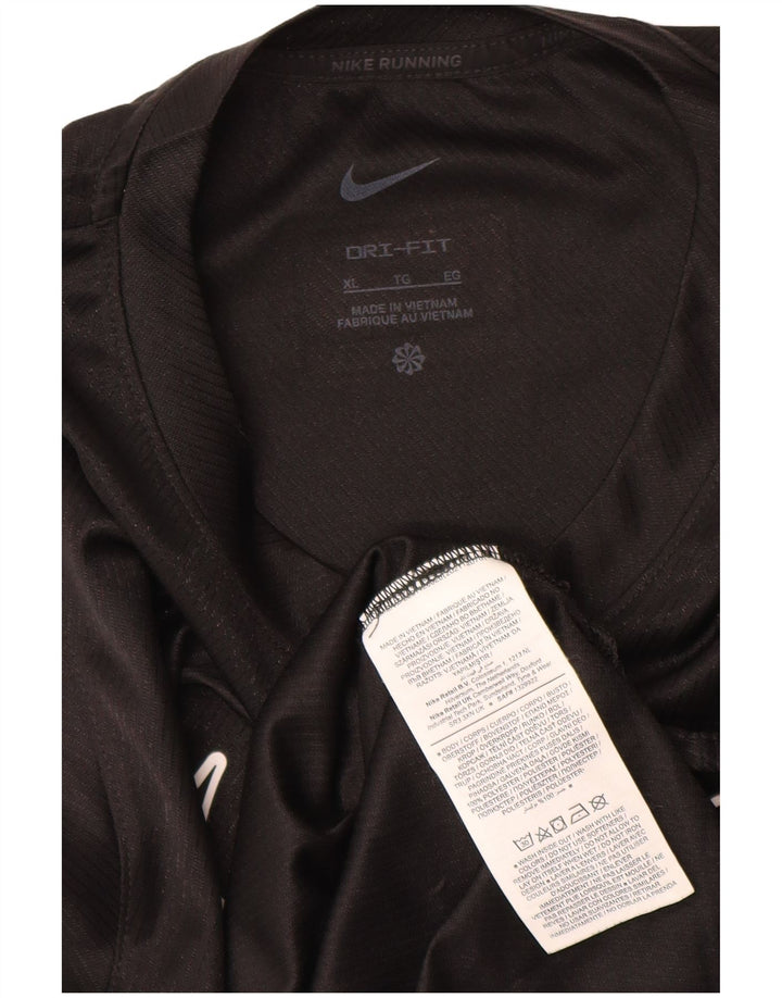 Damska kamizelka Nike Dri Fit Graphic Top UK 18 XL, czarny poliester