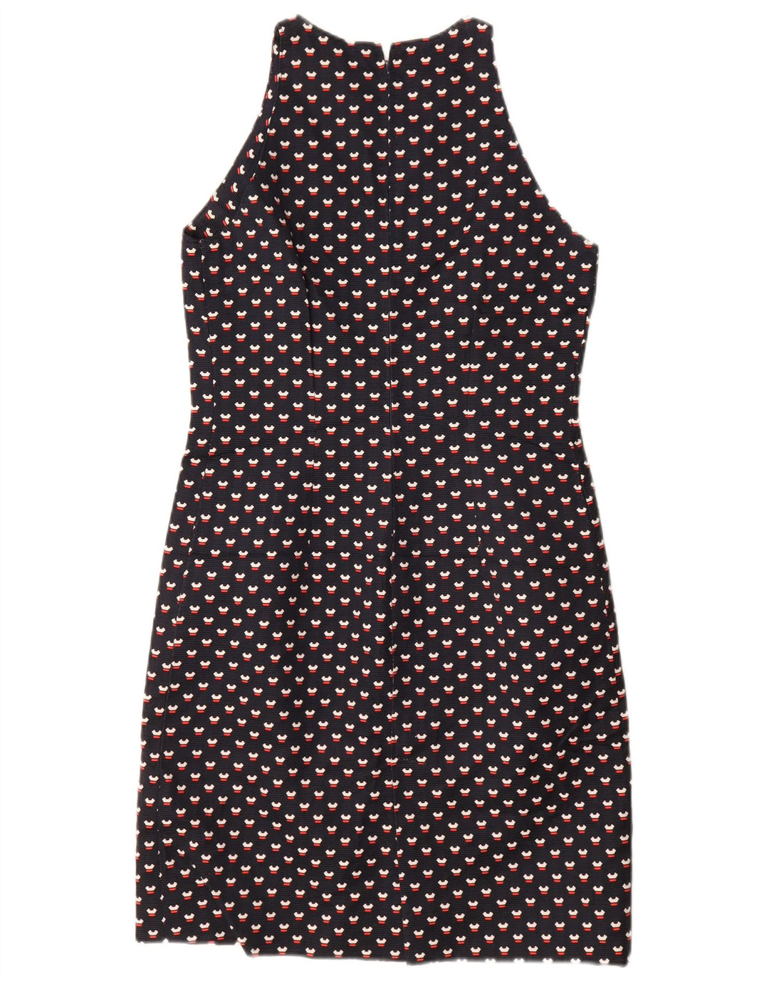 VINTAGE damski zestaw zapinany na 3 guziki i 2 części, UK 12, średni granatowy w cętki