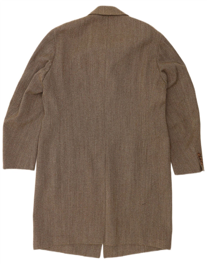 Płaszcz męski w stylu vintage IT 54 2XL Brązowa wełna