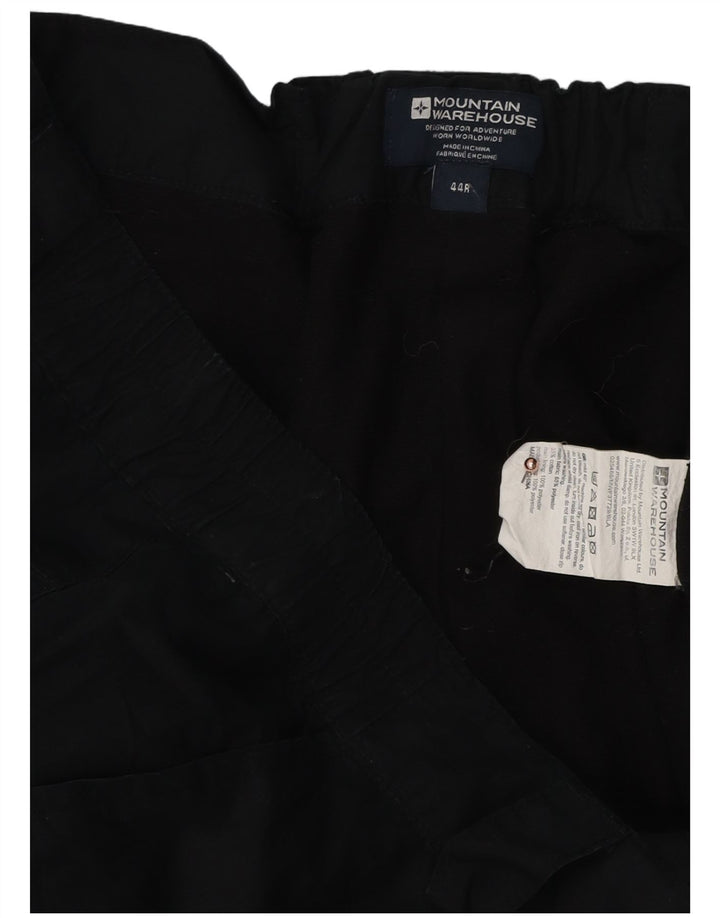 MOUNTAIN WAREHOUSE Męskie proste spodnie cargo W44 L27 Czarny poliester