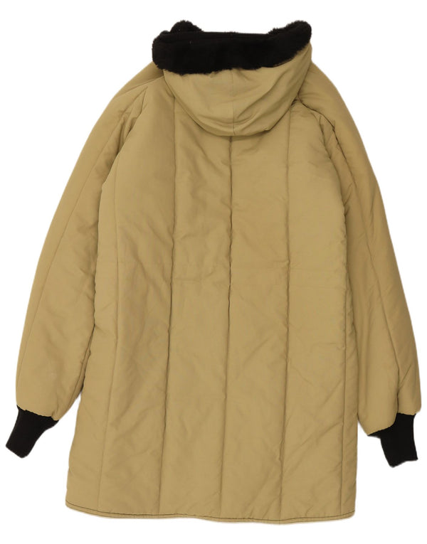 Damski płaszcz z kapturem i ociepleniem Refrigiwear UK 18 XL, żółty nylon