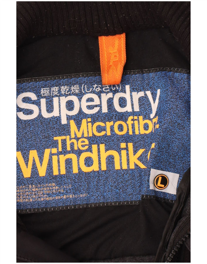 Męska pikowana kurtka Superdry The Windhiker UK 40, duża, czarna