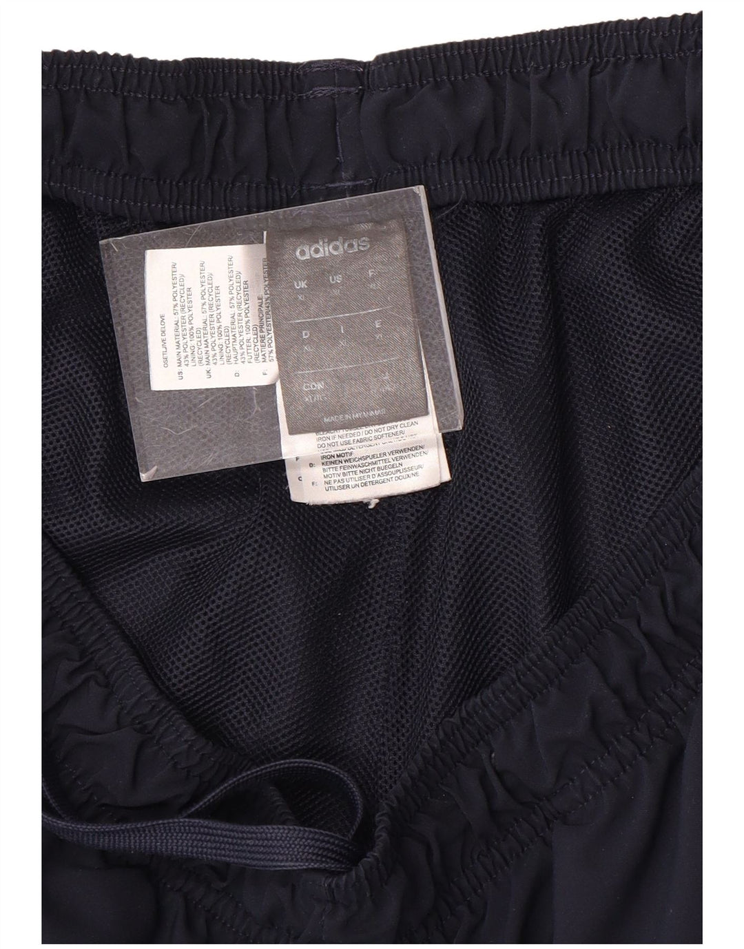 Męskie spodenki sportowe Adidas XL granatowe, poliestrowe