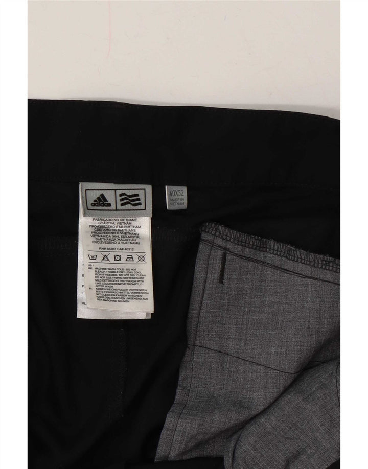 Adidas Męskie Proste Spodnie Chino W40 L32 Czarny Poliester