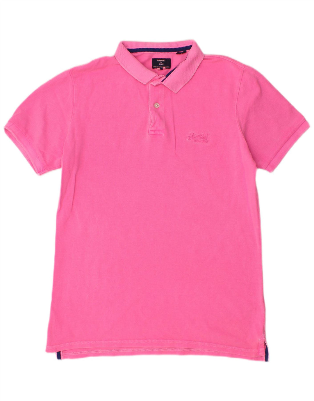 Męska koszulka polo SUPERDRY, średnia, różowa, bawełniana