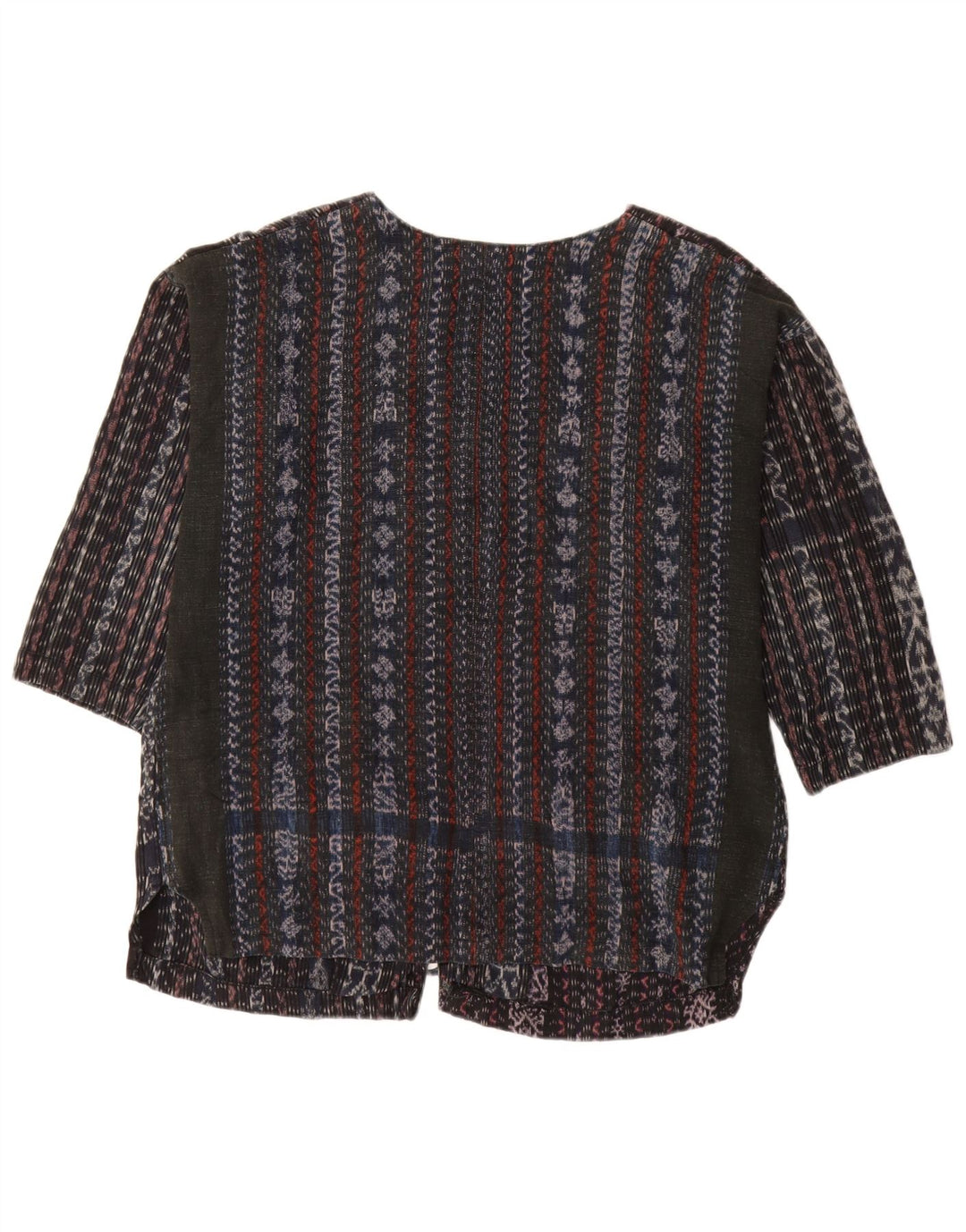 Damska bluzka koszulowa z rękawem 3/4 VINTAGE UK 18 XL w czarne paski