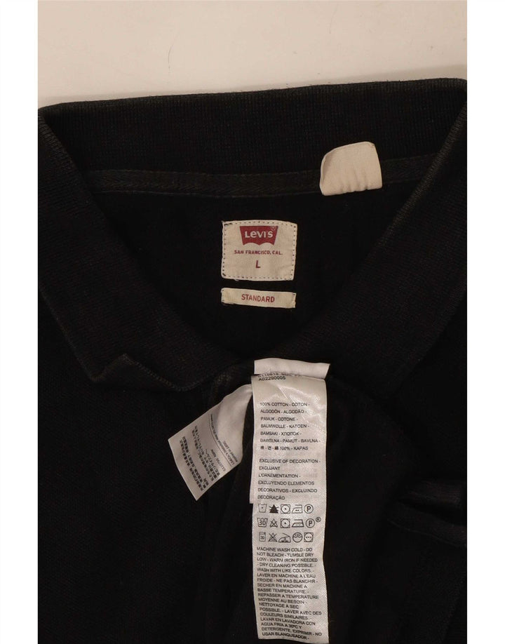 Męska standardowa koszulka polo Levi's, duża, czarna, bawełniana