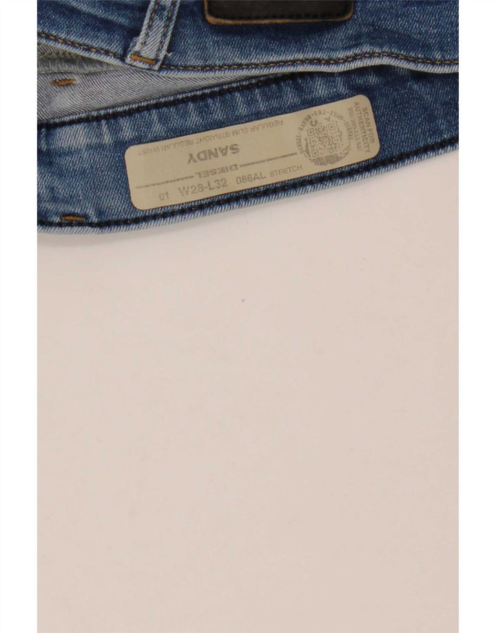 Damskie jeansy Diesel Sandy Regular Slim Straight W28 L29 Niebieskie bawełniane