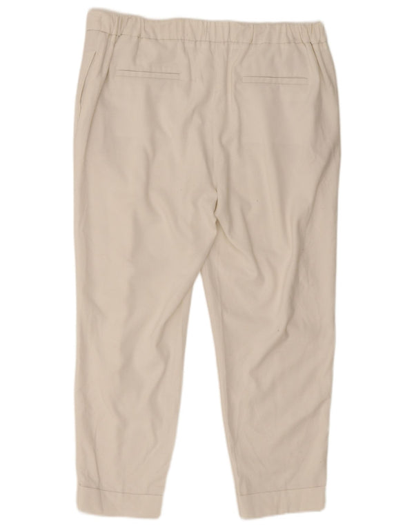 Marks & Spencer Damskie, zwężane, krótkie spodnie UK16, duże, W34, L25, białe