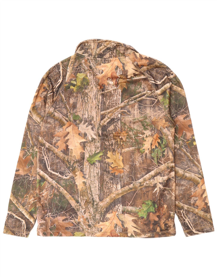 Męska kurtka dresowa RIDGE HUNTER w kolorze średniego brązu, kamuflaż, poliester