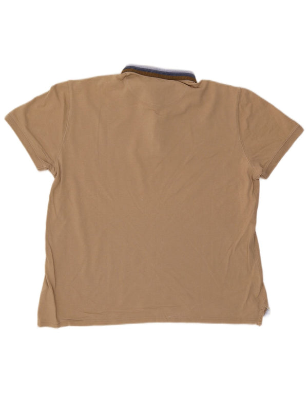 Męska koszulka polo Massimo Dutti o swobodnym kroju, duża, beżowa