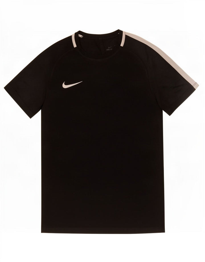 Męski T-shirt Nike Dri Fit Top, średni czarny poliester z blokami kolorów