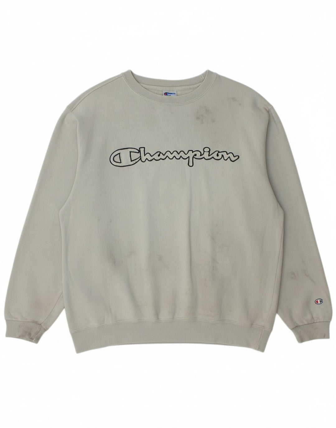 CHAMPION Mens Graphic Sweatshirt Jumper Medium Grey Cotton