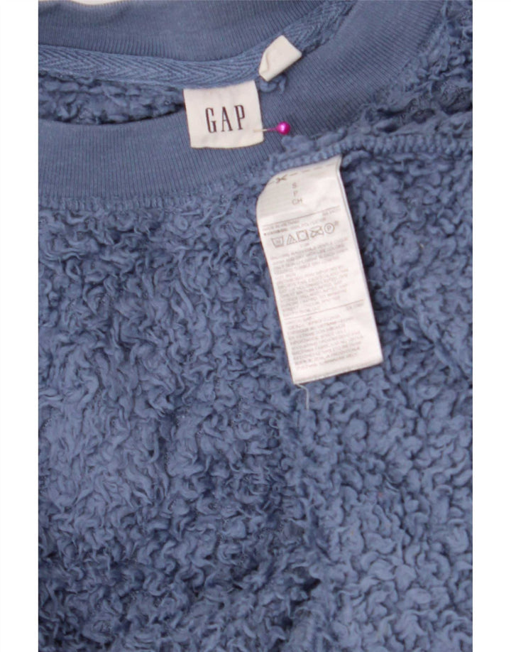 Damski sweter oversize Gap z polaru UK 10, mały, niebieski, poliester