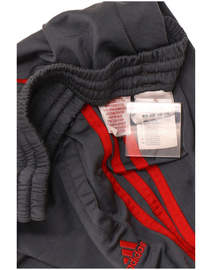 ADIDAS Boys Tracksuit Trousers Joggers 13-14 Years  Grey Polyester