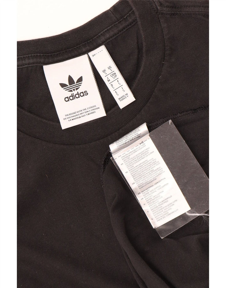 Adidas Męska Koszulka Top Mała Czarna Bawełna