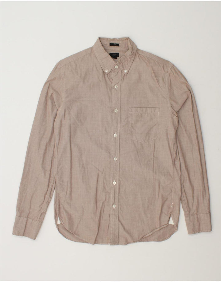 J. CREW Mens Slim Shirt Small Grey Gingham Cotton Vintage J. Crew and Second-Hand J. Crew from Messina Hembry 