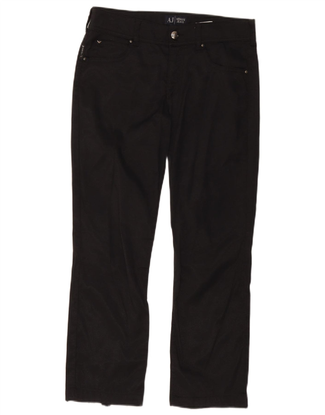 Spodnie damskie Armani Straight Casual W28 L24 Czarny poliamid