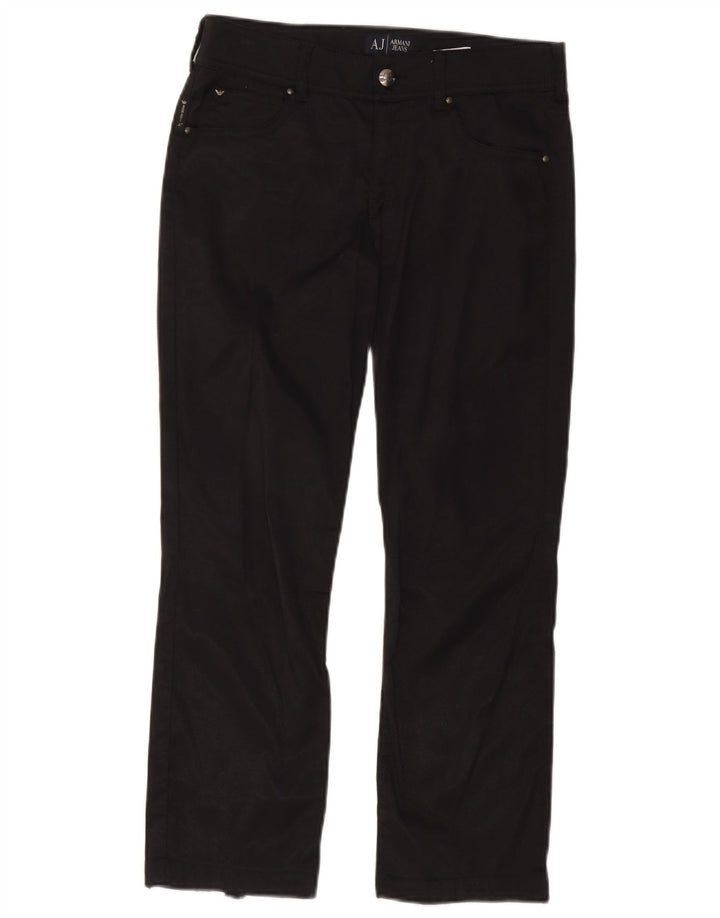 Spodnie damskie Armani Straight Casual W28 L24 Czarny poliamid