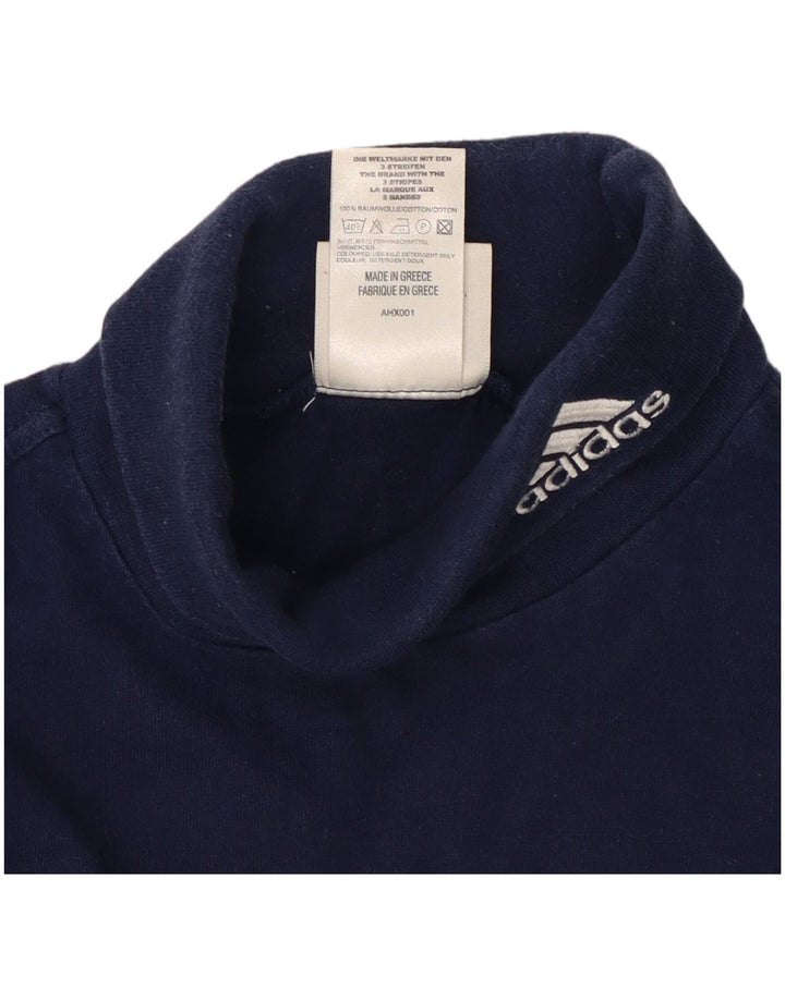 Top chłopięcy Adidas z długim rękawem 14-15 lat, granatowy, bawełniany