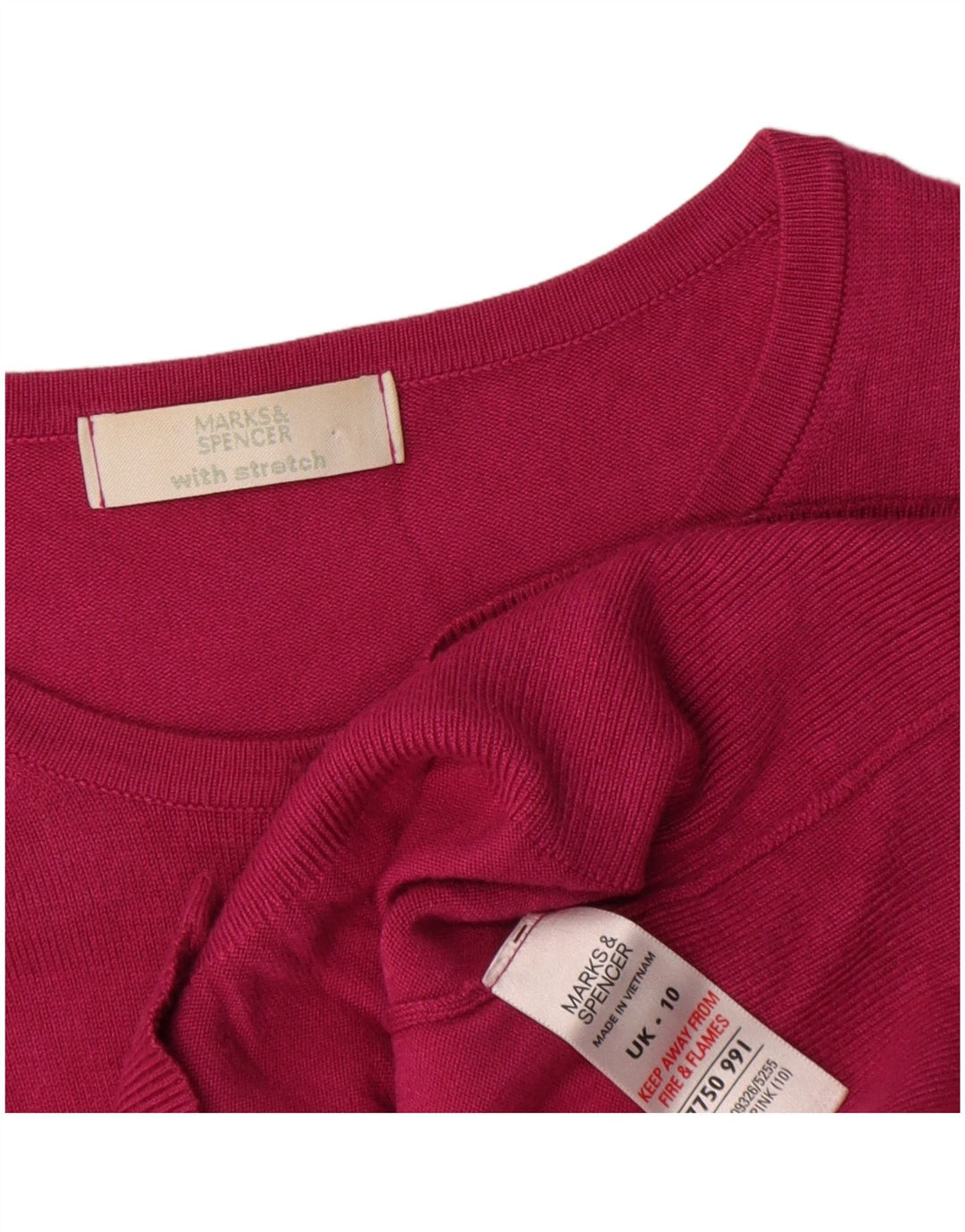 Marks & Spencer Damski sweter kardigan UK 10 Small Pink Wiskoza