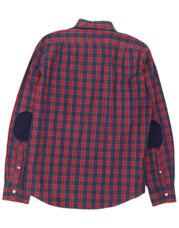 Koszula męska J. Crew Slim Fit, bawełniana w średnią granatową kratkę