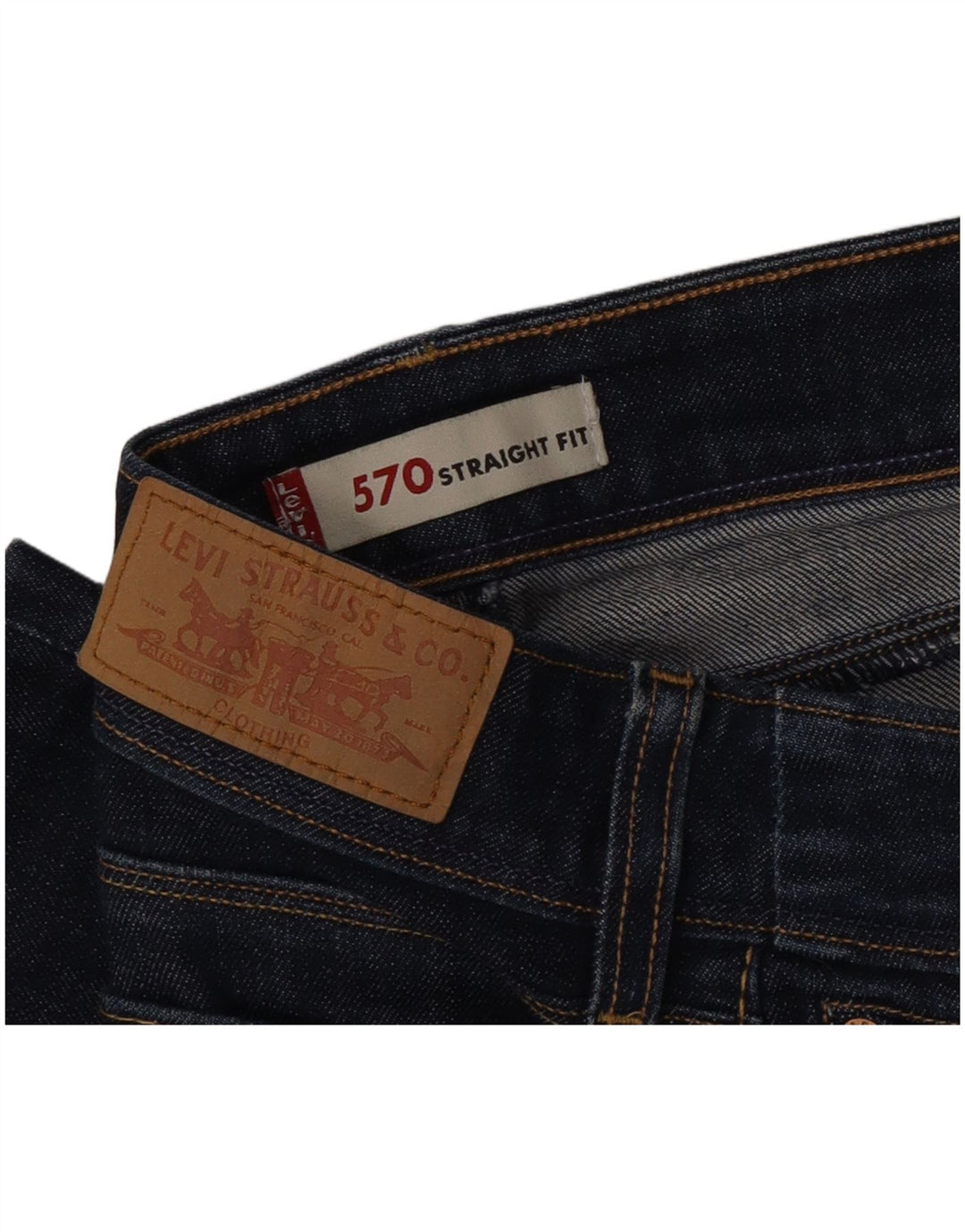 Damskie jeansy Levi's 570 Straight W26 L28 Granatowe